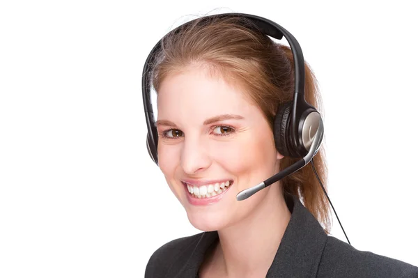 Female callcenter employee — Stock Photo, Image