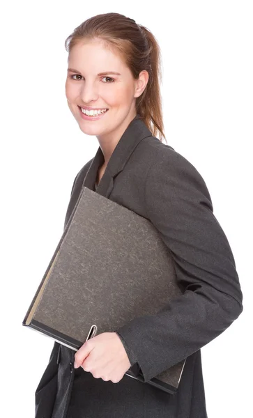 Businesswoman with file — Stock Photo, Image