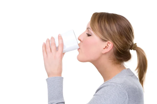 stock image Woman with cup