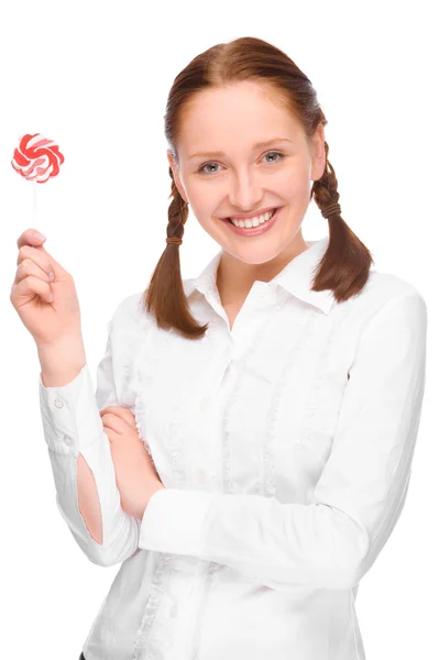 Woman with lolly — Stock Photo, Image
