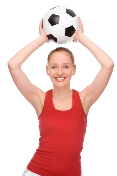 Девушка с мячом — стоковое фото