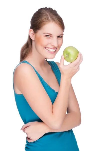 Woman with apple Royalty Free Stock Photos