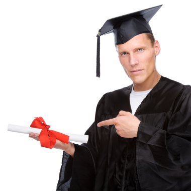 Graduate man clipart