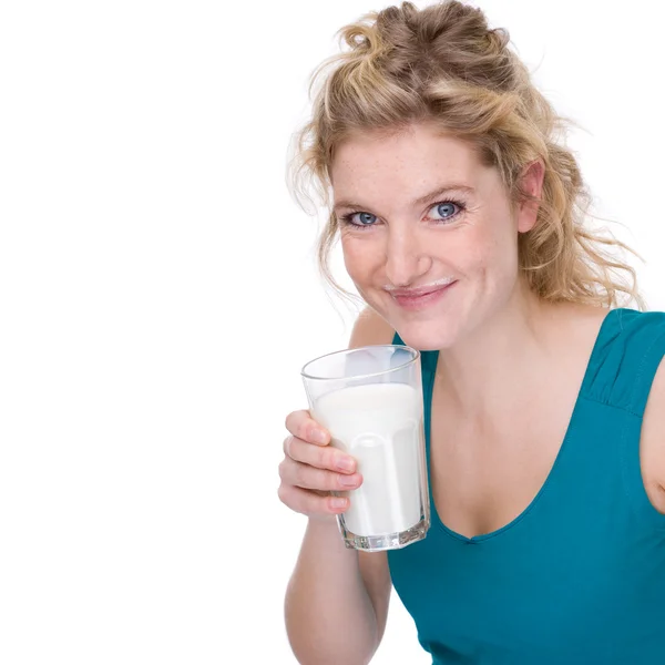 Um copo de leite — Fotografia de Stock