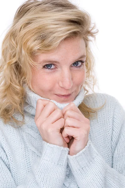 Woman in a turtleneck — Stock Photo, Image
