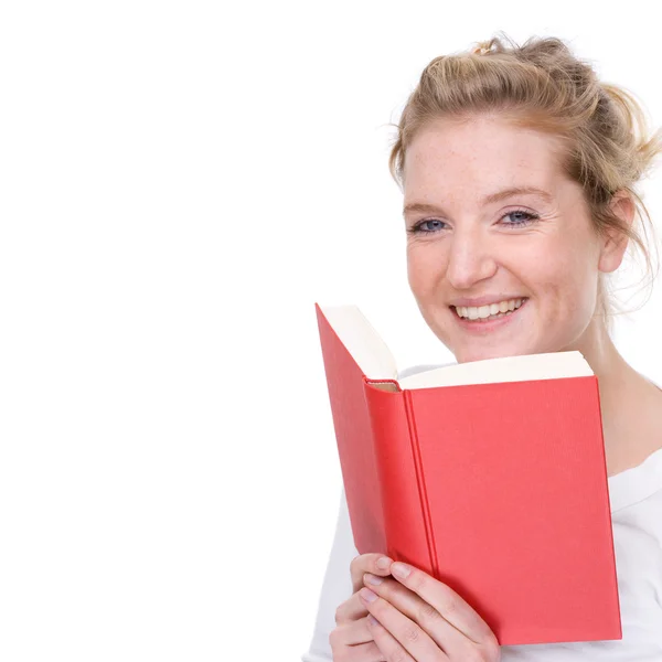 Женщина с книгой — стоковое фото