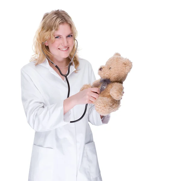 Doctor with Teddy — Stock Photo, Image