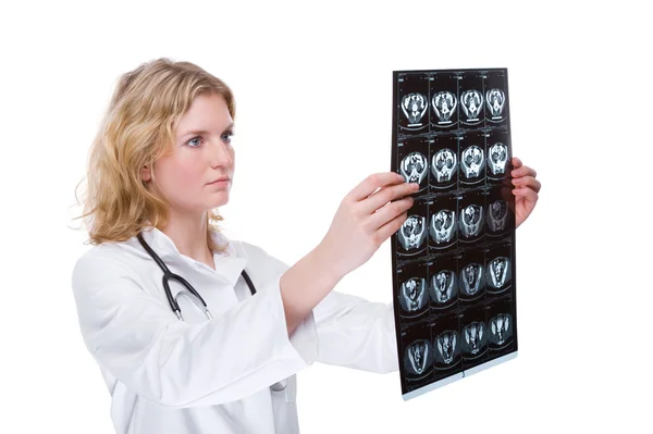 Доктор с рентгеном — стоковое фото