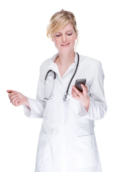 Doctor with cell — Stock Photo, Image