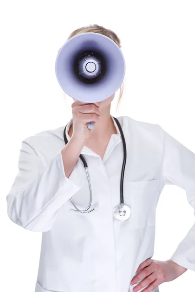 Doctor con megáfono —  Fotos de Stock