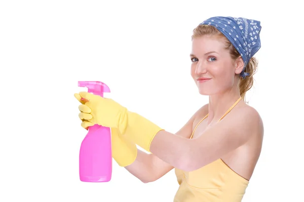Hausfrau bei der Arbeit — Stockfoto