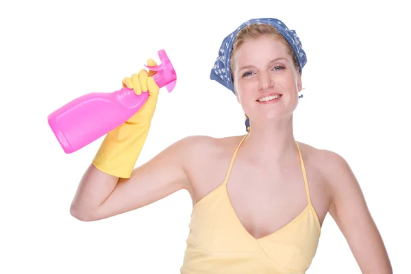 Hausfrau bei der Arbeit — Stockfoto