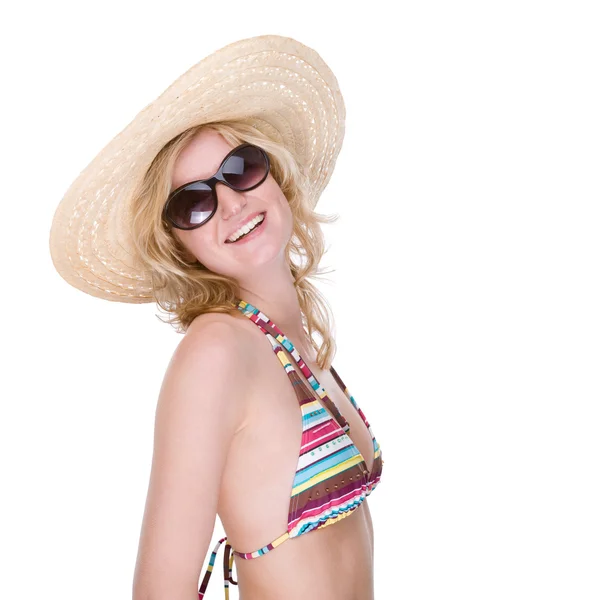 Chica bikini feliz — Foto de Stock