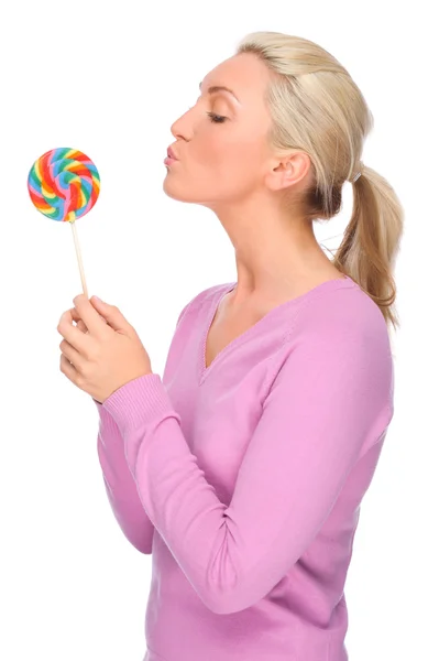 Woman with sweets — Stock Photo, Image