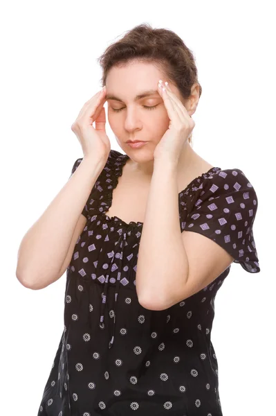 Woman with headache — Stock Photo, Image