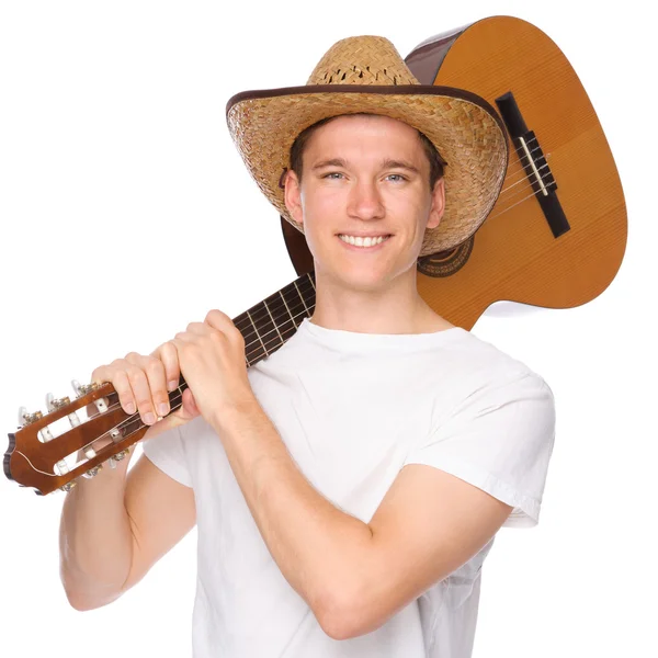 Man with guitar — Stock Photo, Image