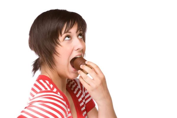 Eten van snoep — Stockfoto