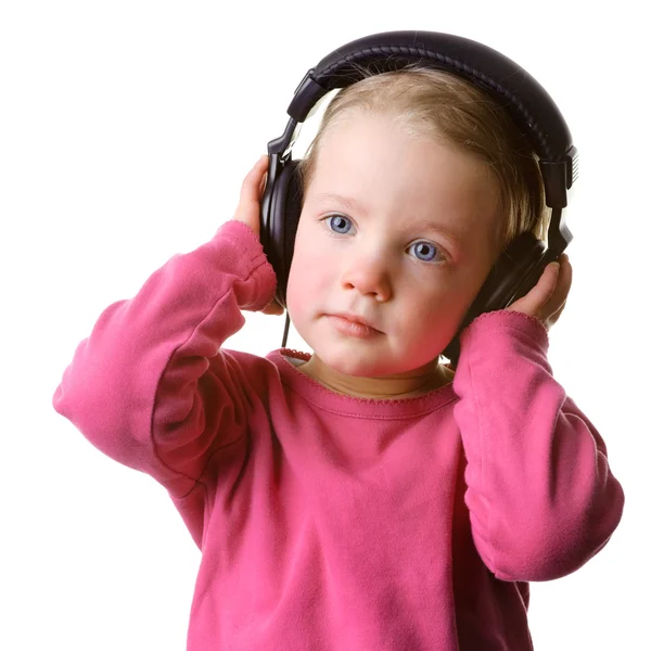 Child with headset — Stock Photo, Image