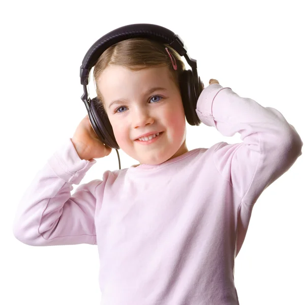 Child with headset — Stock Photo, Image