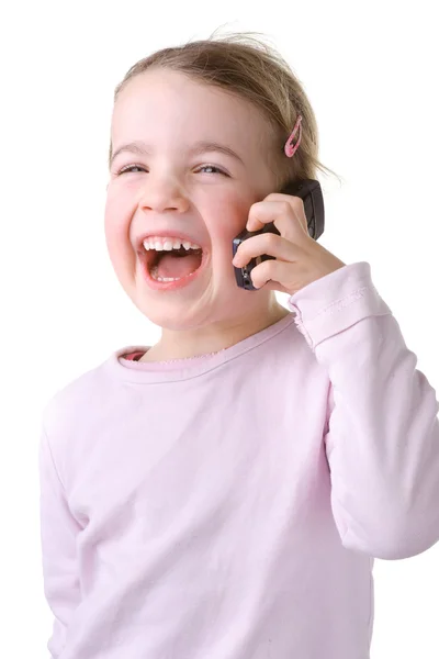 Child with cell — Stock Photo, Image