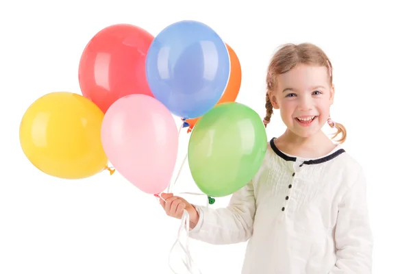 Chica con globos — Foto de Stock