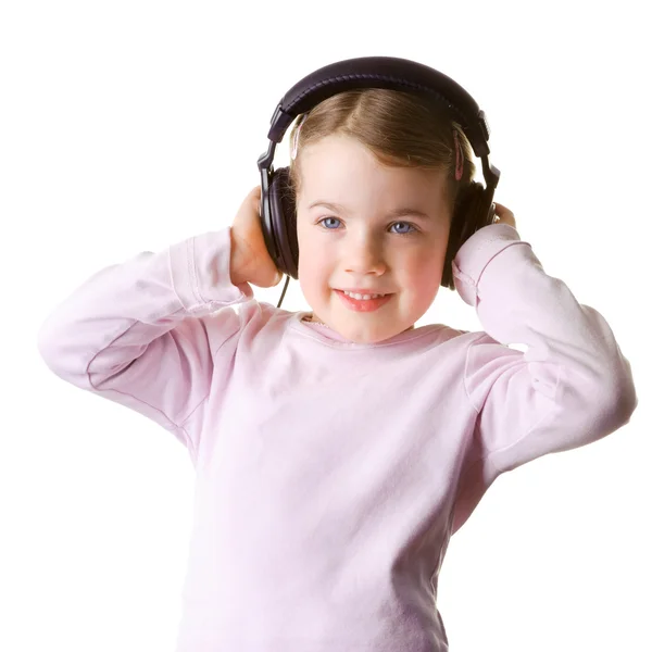 Child with headset Royalty Free Stock Photos
