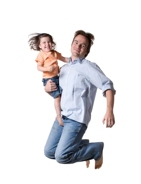Far med dotter — Stockfoto
