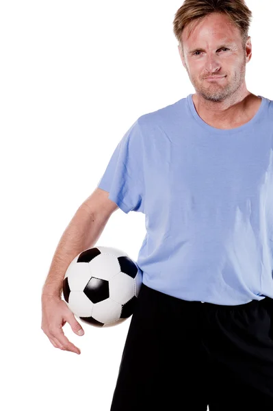 Portrait from a soccer player — Stockfoto
