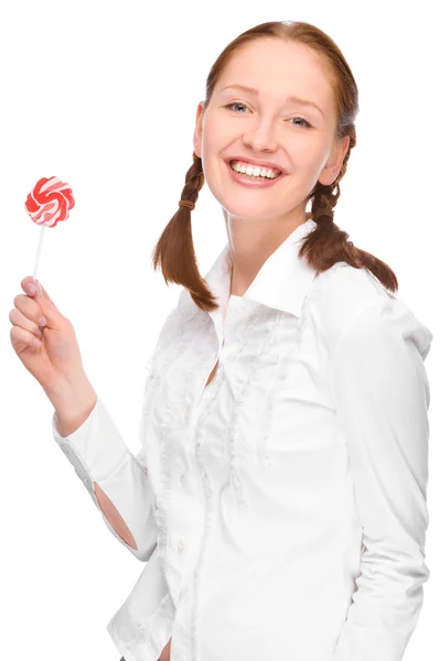 Woman with lolly — Stock Photo, Image