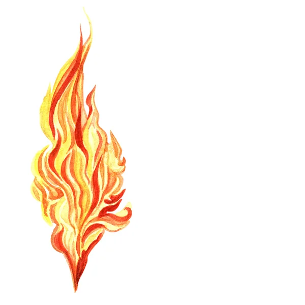 Fire_element voor design_watercolor — Stockfoto