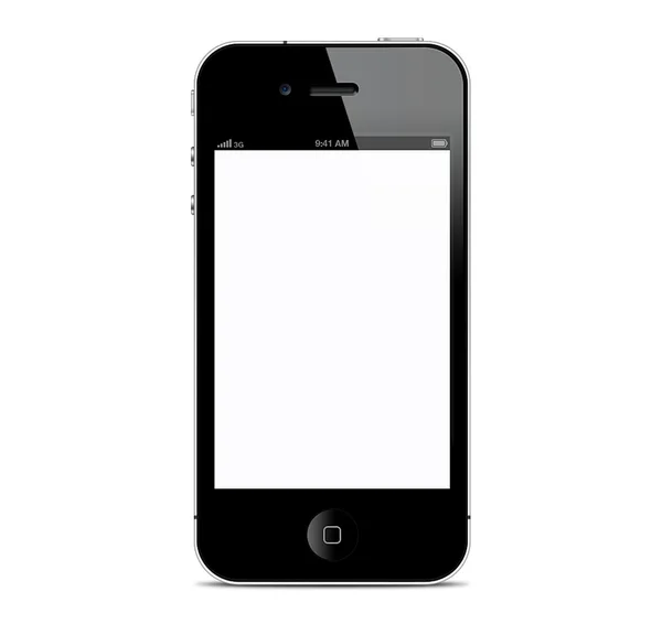 白色背景下隔离的智能手机 — 图库照片
