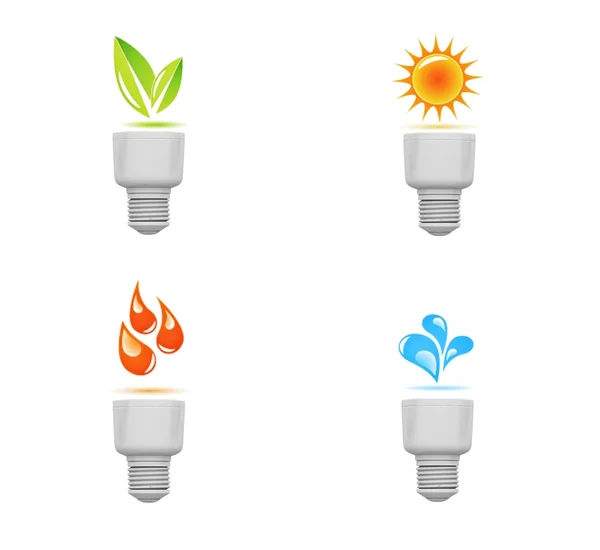 Logo Ökoenergie lizenzfreie Stockbilder