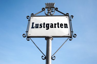 Berlin Mitte – Schild zum „Lustgarten“ clipart