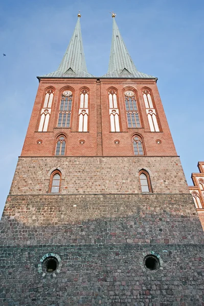 베를린? Nikolaikirche-Westfassade — 스톡 사진