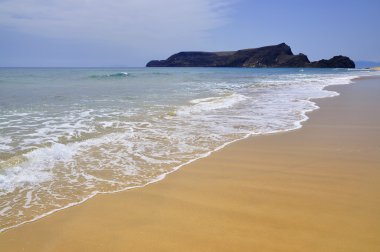 Beach on Porto Santo island, Portugal clipart