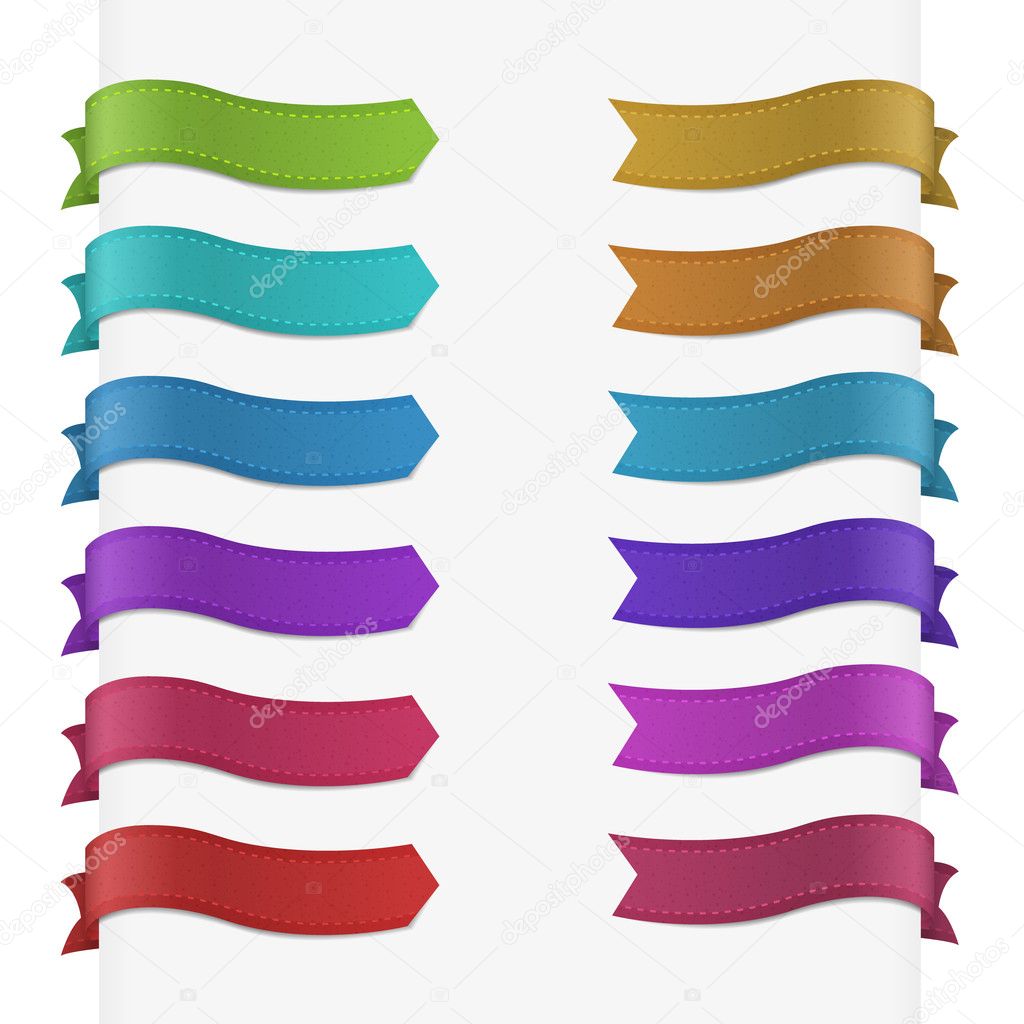 Set of 12 quality textured ribbons.