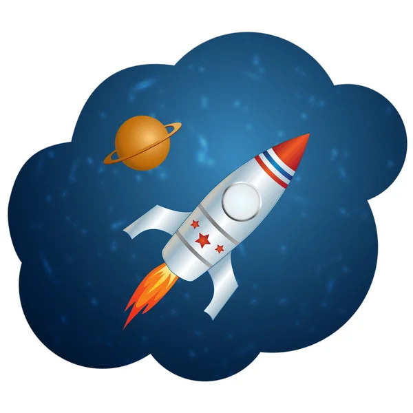 Uzay vektör roket — Stok Vektör