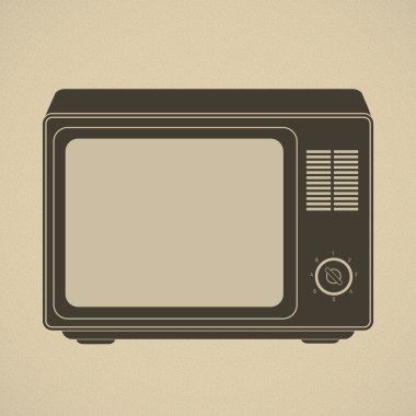 retro televizyon silüeti