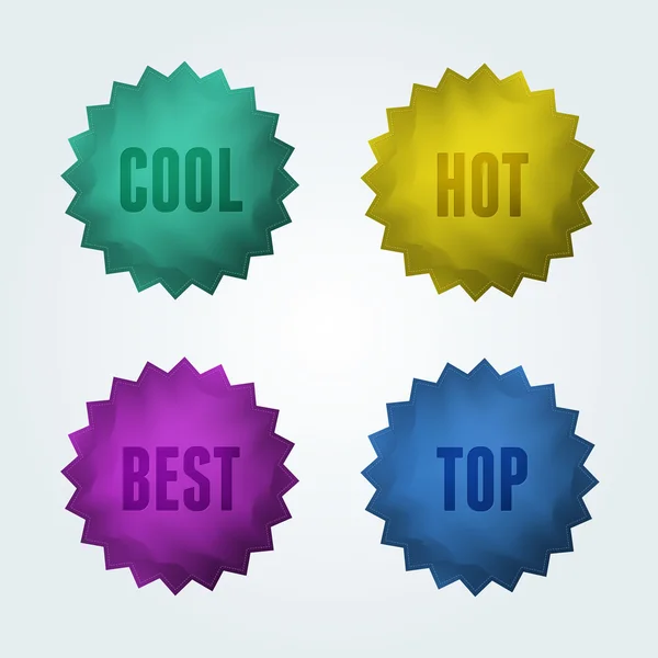 Set of 4 quality vector labels. — Stock Vector