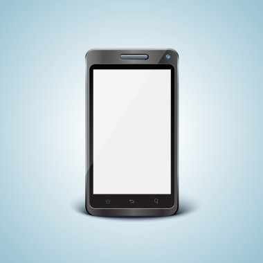 Vector cellphone with blank screen clipart