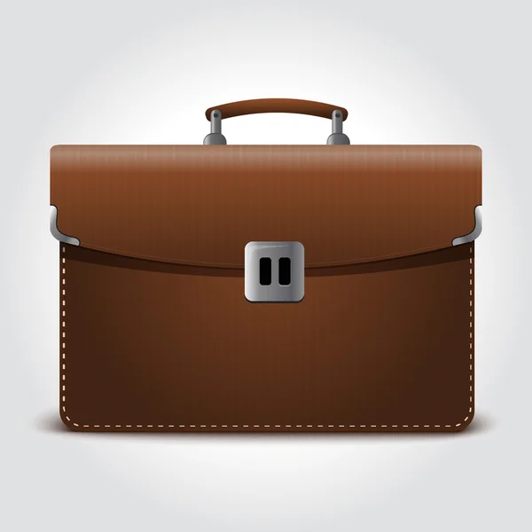 Negocios maletín marrón en azul — Archivo Imágenes Vectoriales