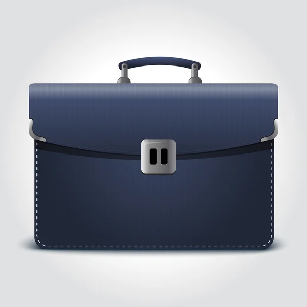 stock vector Business blue briefcase on blue