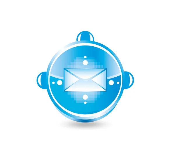 Blu mail — Vector de stoc