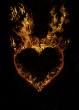 Fire heart clipart