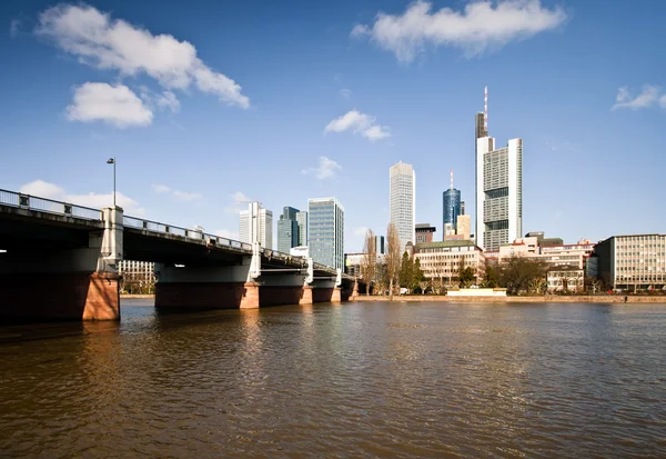 Panoramę centrum miasta Frankfurt — Zdjęcie stockowe