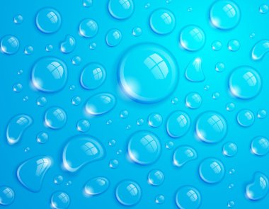 Blue Water Drops clipart