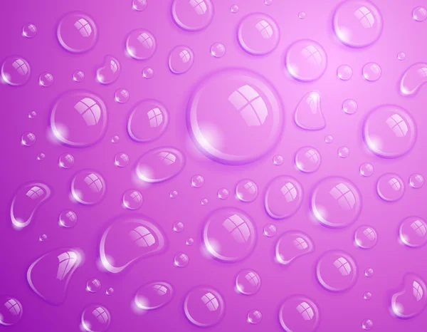 Gouttes d'eau violette — Image vectorielle