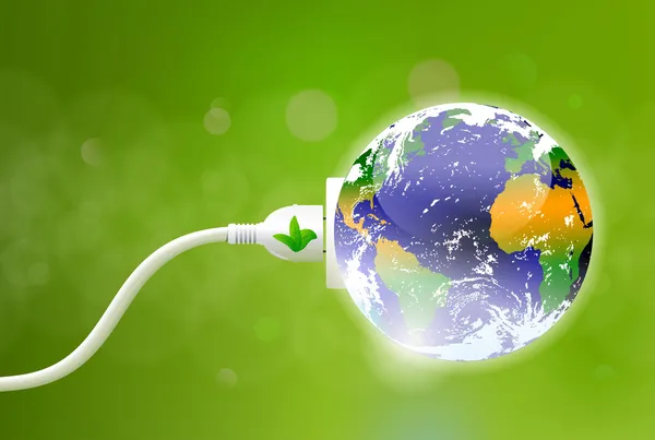 Bouchon d'énergie verte — Image vectorielle