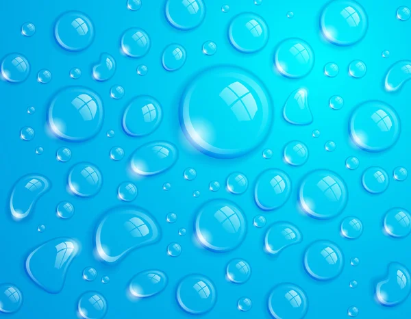 青い水が落ちる — ストックベクタ
