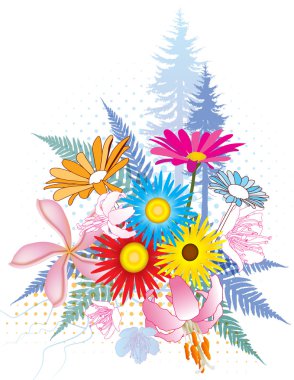Natural Flower Collage clipart